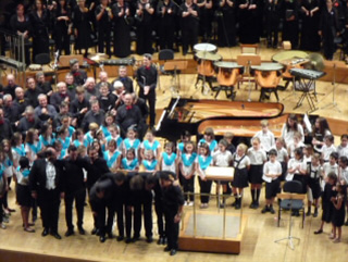 公演後の舞台上での挨拶